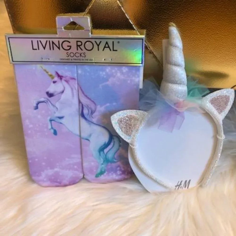 Unicorn Headband and Socks Set